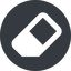 Normal, solid, circle, remove, eraser, erase, rubber icon