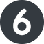 Normal, solid, circle, number, font, digit, 6, six, 9, nine icon