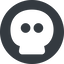 Normal, solid, circle, danger, skull, death, dead, skull-solid icon