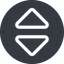 Up, normal, solid, circle, order, sort icon