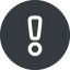 Normal, solid, circle, mark, warning, exclamation, alert icon
