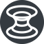 Up, normal, solid, circle, wormhole, black-hole, hole, spacetime, interstellar, astrophysics, hyperspace, einstein, rosen, singularity, relativity icon