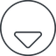 Thin, line, up, down, circle, order, sort, sort-up-thin icon
