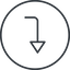 Thin, line, left, circle, sign, confirm, arrow, key, submit, send, return, enter, return-sign, return-sign-thin icon