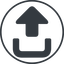 Thin, line, left, solid, circle, sign, log, out, logout, log-out, exit, signout, sign-out-solid, disconnect icon