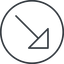Thin, line, right, circle, arrow, corner, arrow-corner-thin icon