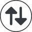 Thin, line, right, circle, arrow, update, change, switch, select, revert, double, double-arrow, change-solid icon