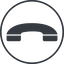 Thin, line, right, circle, phone, call, dial, number, dot, telephone, pictogram, dot-50, dot-telephone icon
