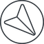 Thin, line, right, circle, message, paper, messaging, plane, airplane, aeroplane, submit, send, paper-plane, paper-plane-thin-alt icon