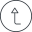 Thin, line, right, circle, sign, confirm, arrow, key, submit, send, return, enter, return-sign, return-sign-thin icon