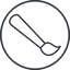 Thin, line, up, circle, horizontal, mirror, paint, brush, illustrate, drawing, painting, brush-thin icon