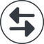 Thin, line, up, circle, horizontal, mirror, arrow, update, change, switch, select, revert, double, double-arrow, change-solid icon