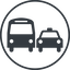 Thin, line, circle, horizontal, mirror, car, vehicle, transport, bus, dot, ground, transportation, ground-transportation, dot-ground-transportation icon