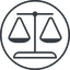 Thin, line, circle, law, balance, justice, legal, scales, balance-thin icon
