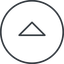 Thin, line, up, circle, arrow, direction, caret, caret-thin icon