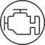 Thin, line, circle, car, engine, mechanics, mechanical, motor, diesel, power, engine-thin icon