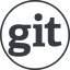 Thin, line, circle, logo, brand, repo, git, repository, dev, development, fork icon