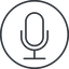 Thin, line, circle, volume, mute, music, sound, radio, microphone, micro, sing, song, mic, record, microphone-thin icon