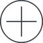 Thin, line, circle, plus, add, new, plus-thin, create, addition, +, more icon