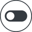 Thin, line, up, solid, circle, setting, apple, on, off, ios, switch, button, radio, switch-solid icon