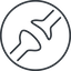 Thin, line, circle, plug, brain, synapse, neuron, joint, memory, receptor, synapse-thin icon