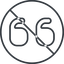 Thin, line, down, circle, mark, prohibited, quote, quotation, citation, quote-thin, quotation-mark, double-quotes icon
