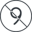 Thin, line, down, circle, prohibited, number, font, digit, 6, six, six-thin, 9, nine icon