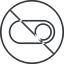 Thin, line, down, circle, setting, prohibited, apple, on, off, ios, switch, button, radio, switch-thin icon