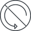 Thin, line, down, circle, arrow, prohibited, reload, refresh, undo, redo, undo-thin, restore icon