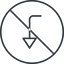 Thin, line, left, circle, sign, confirm, horizontal, mirror, arrow, prohibited, key, submit, send, return, enter, return-sign, return-sign-thin icon
