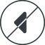 Thin, line, left, wide, circle, arrow, direction, prohibited, caret, caret-solid icon