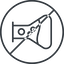Thin, line, left, circle, prohibited, bubble, bubbles, graduated, erlenmeyer, chemical, flask, lab, laboratory, chemistry, potion, glassware, conical, bubbling, boiling, bulbous, erlenmeyer-bubbling-alt-thin icon