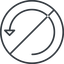 Thin, line, left, circle, arrow, prohibited, reload, refresh, undo, redo, undo-thin, restore icon