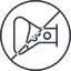 Thin, line, right, circle, prohibited, bubble, bubbles, graduated, erlenmeyer, chemical, flask, lab, laboratory, chemistry, potion, glassware, conical, bubbling, boiling, bulbous, erlenmeyer-bubbling-alt-thin icon