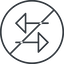 Thin, line, up, circle, horizontal, mirror, arrow, prohibited, update, change, switch, select, revert, double, double-arrow, change-thin icon