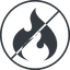 Thin, line, circle, logo, brand, icon, horizontal, mirror, codeigniter, igniter, code, php, framework, flame, prohibited, fire icon