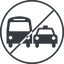 Thin, line, circle, horizontal, mirror, car, vehicle, transport, prohibited, bus, dot, ground, transportation, ground-transportation, dot-ground-transportation icon