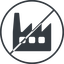 Thin, line, circle, horizontal, mirror, factory, industry, window, prohibited, factory-window icon