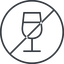 Thin, line, circle, glass, horizontal, mirror, prohibited, party, wine, champagne, glass-wine, drink, water, glass-wine-thin icon