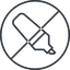 Thin, line, circle, horizontal, mirror, prohibited, pen, draw, marker, color, highlighter, annotate, school, highlighter-thin, highlight icon