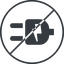 Thin, line, up, circle, horizontal, mirror, prohibited, electricity, plug, charge, charger, electric, electrics, electrical, plug-alt icon