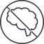 Thin, line, circle, prohibited, side, human, idea, brain, intelligence, brain-side, brain-side-thin, synapse, neuron, memory icon