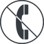 Thin, line, up, circle, prohibited, phone, call, dial, number, dot, telephone, pictogram, dot-50, dot-telephone icon
