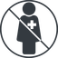 Thin, line, circle, prohibited, nurse, medical, healthcare, health, female, medic, female-nurse, doctor, hospital, female-nurse-solid icon