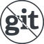 Thin, line, circle, logo, brand, prohibited, repo, git, repository, dev, development, fork icon