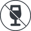 Thin, line, circle, glass, prohibited, party, wine, champagne, glass-wine, drink, water, glass-wine-solid icon