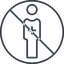 Thin, line, circle, prohibited, nurse, medical, healthcare, health, male, medic, doctor, hospital, male-nurse, male-nurse-thin icon
