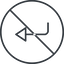 Thin, line, up, circle, sign, confirm, arrow, prohibited, key, submit, send, return, enter, return-sign, return-sign-thin icon