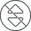 Thin, line, up, circle, prohibited, order, sort, sort-thin icon