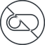 Thin, line, up, circle, setting, prohibited, apple, on, off, ios, switch, button, radio, switch-thin icon